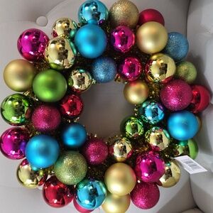 Signature Select Festive Multicolor Holiday 12" Wreath, NWT
